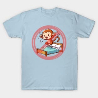 No Jumping On The Bed Monkey T-Shirt